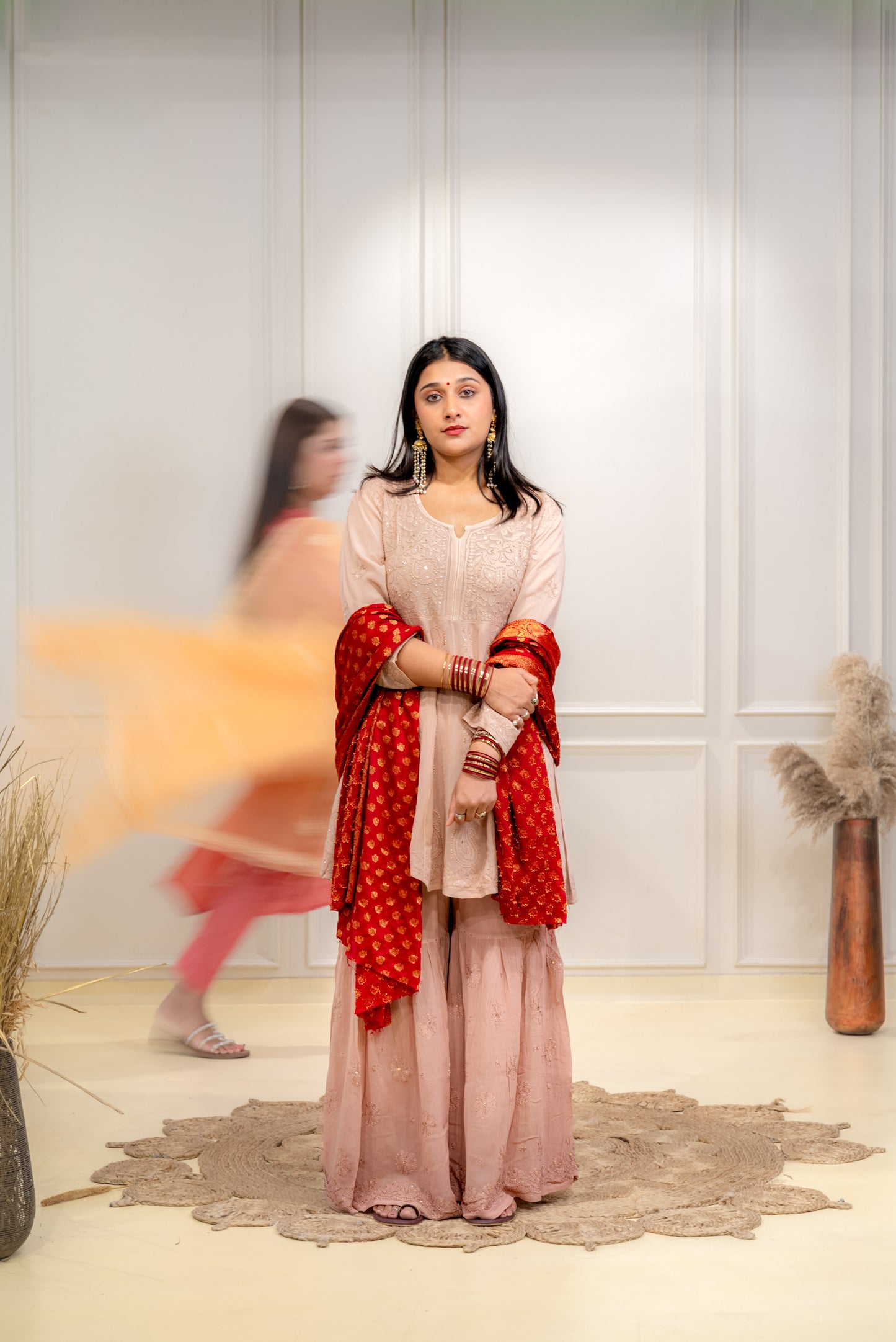 Chikankari Georgette Gharara Set