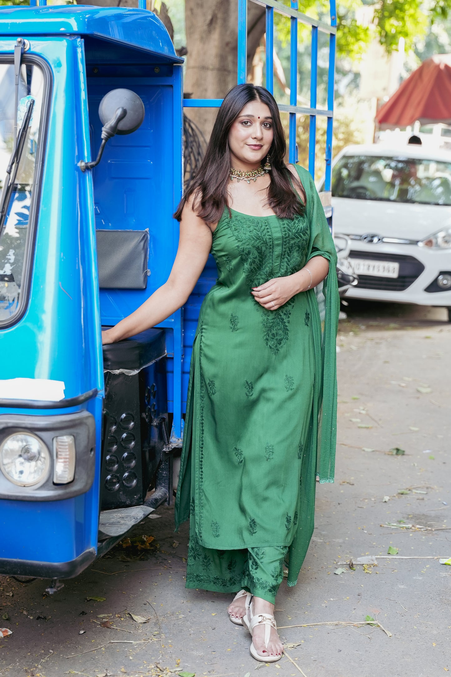 Chikankari Modal Sleeveless Set
