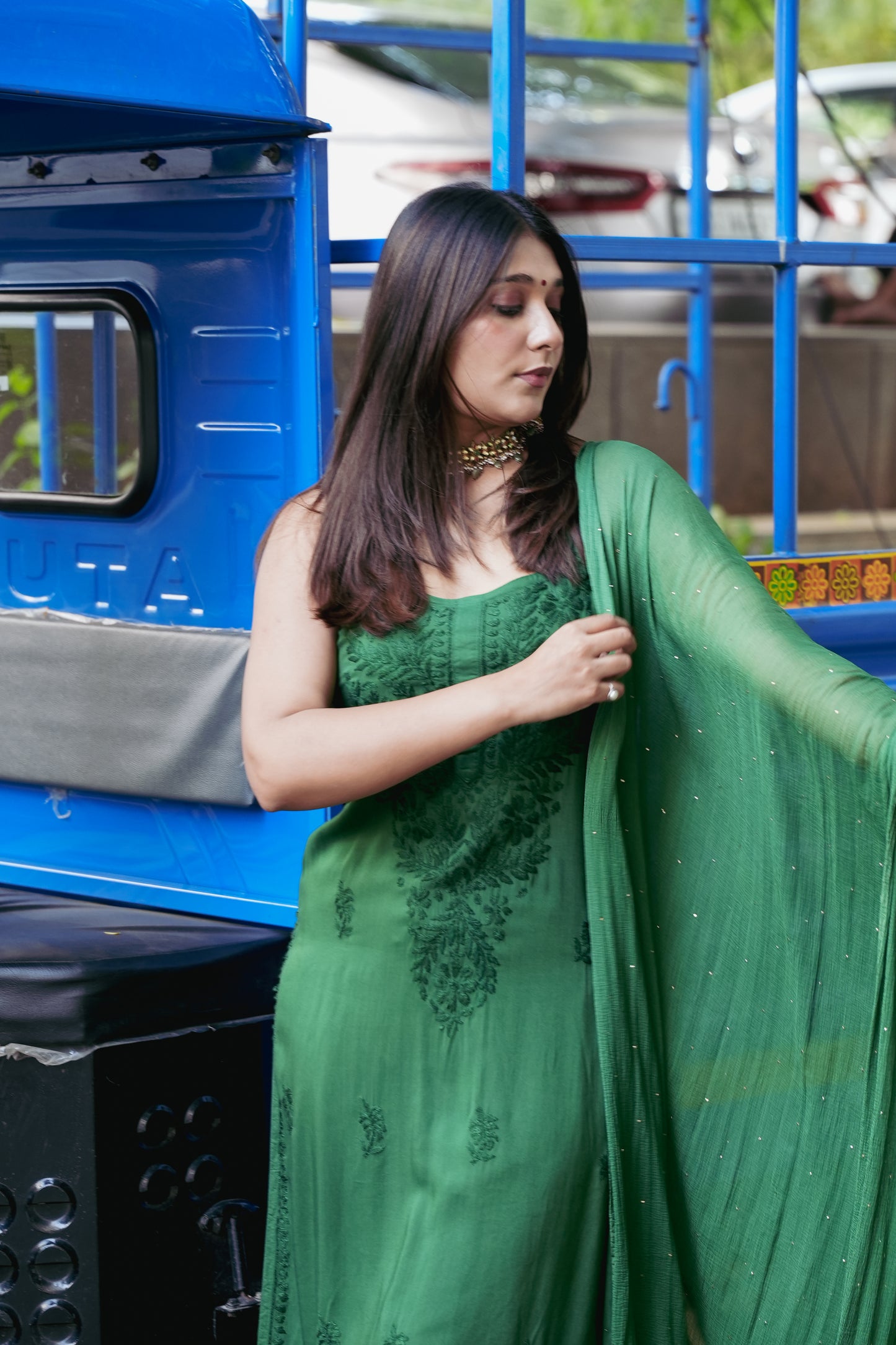 Chikankari Modal Sleeveless Set