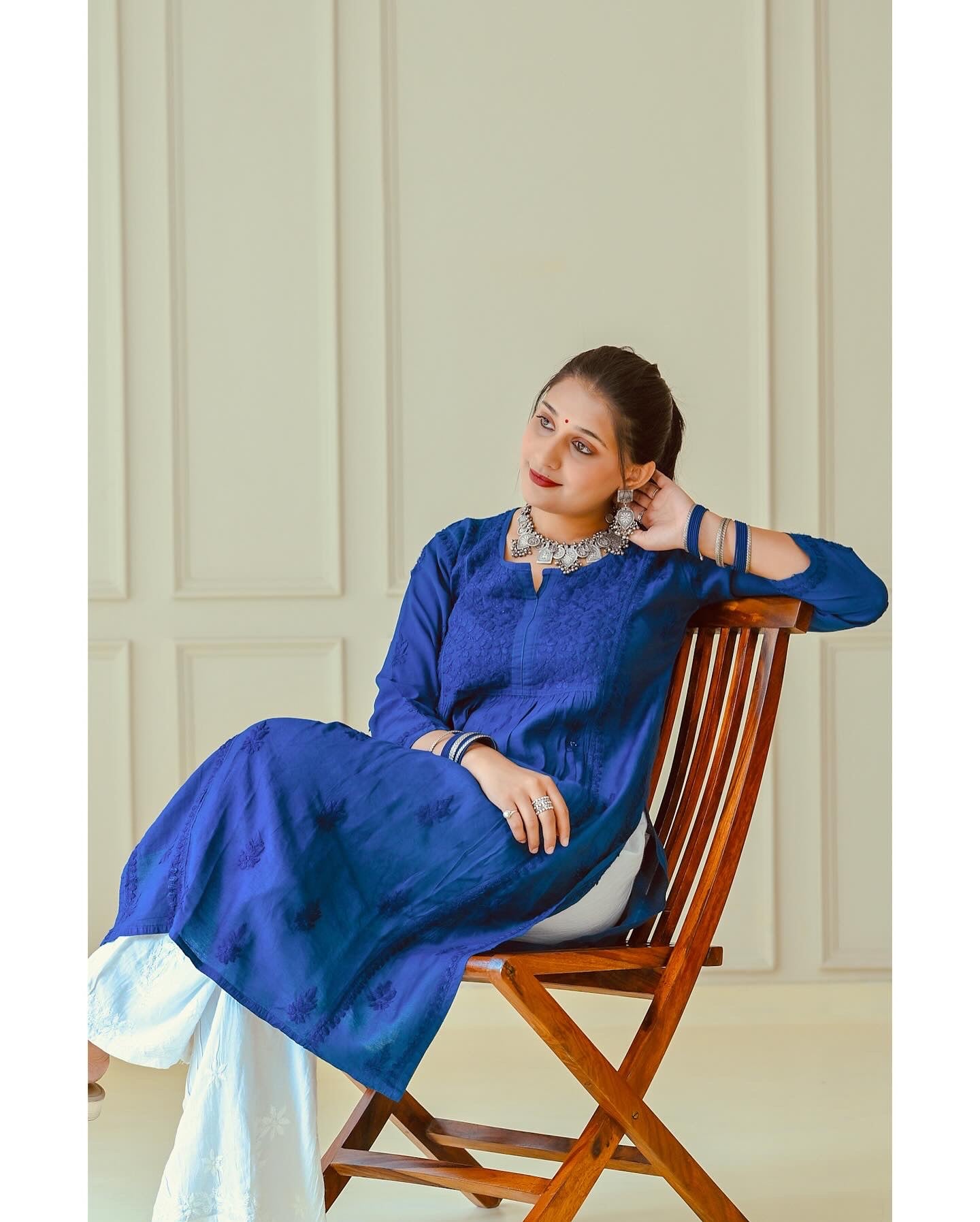 SHEETAL CHANDERI A-LINE KURTA