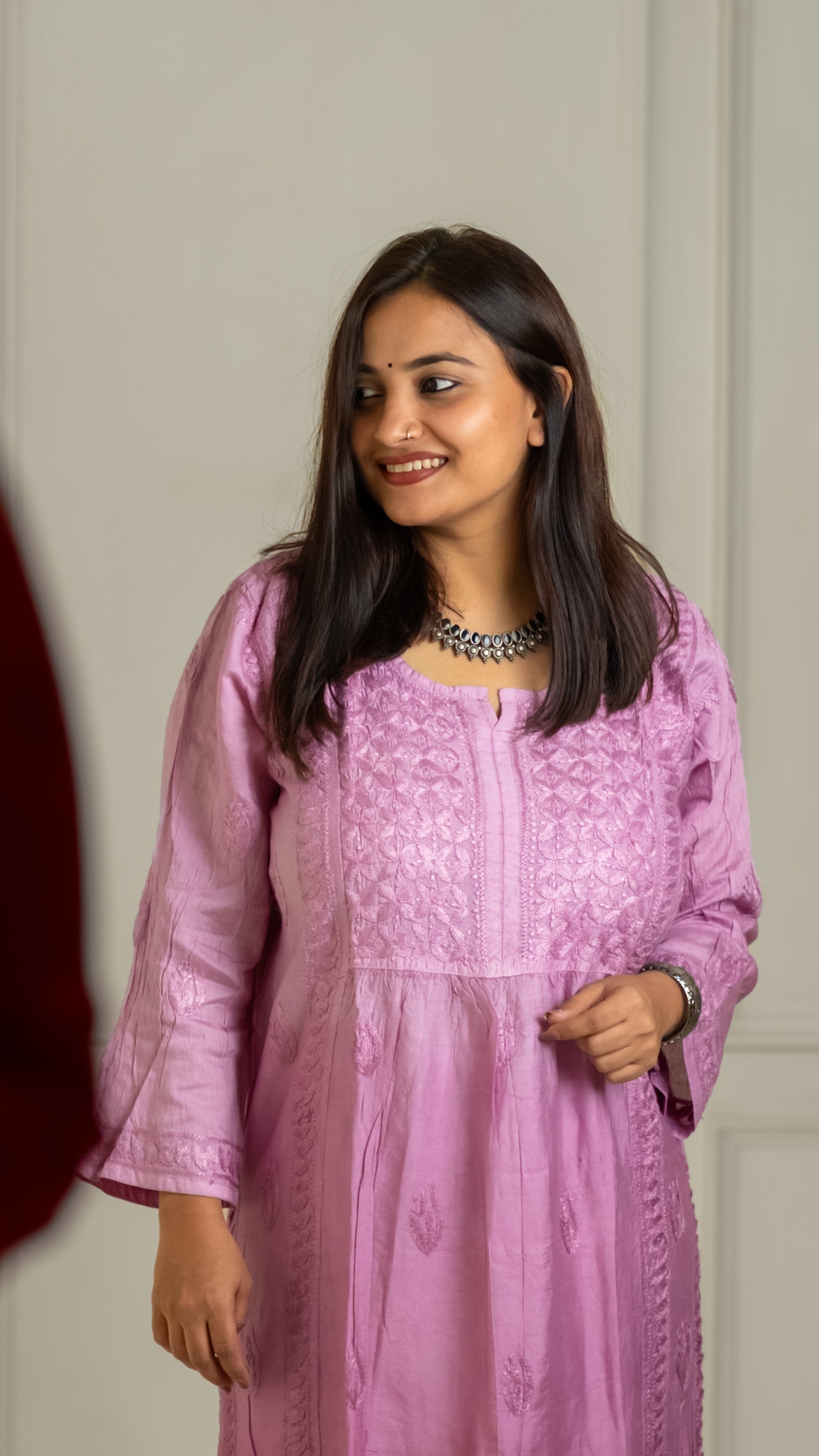 SHEETAL CHANDERI A-LINE KURTA