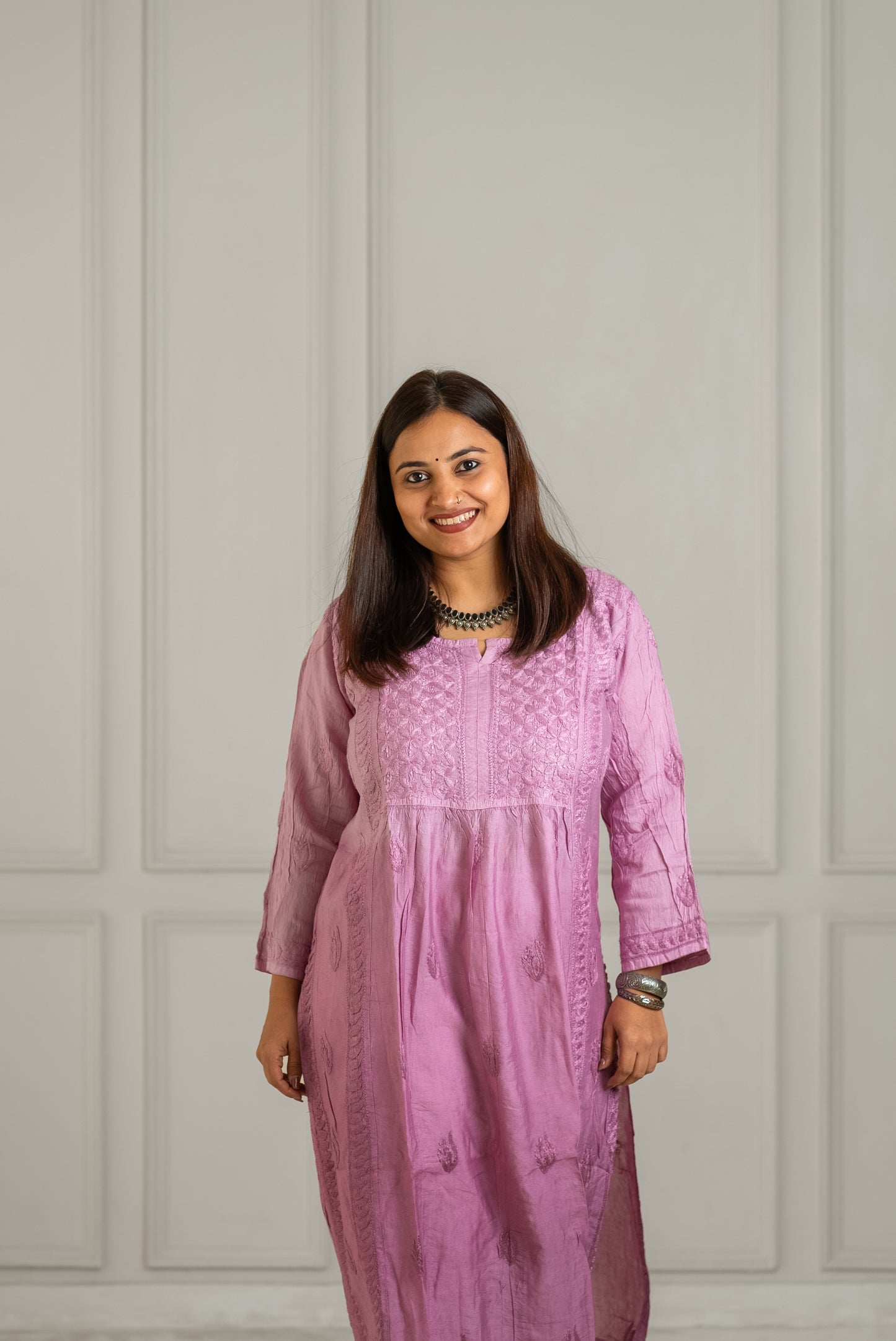 SHEETAL CHANDERI A-LINE KURTA