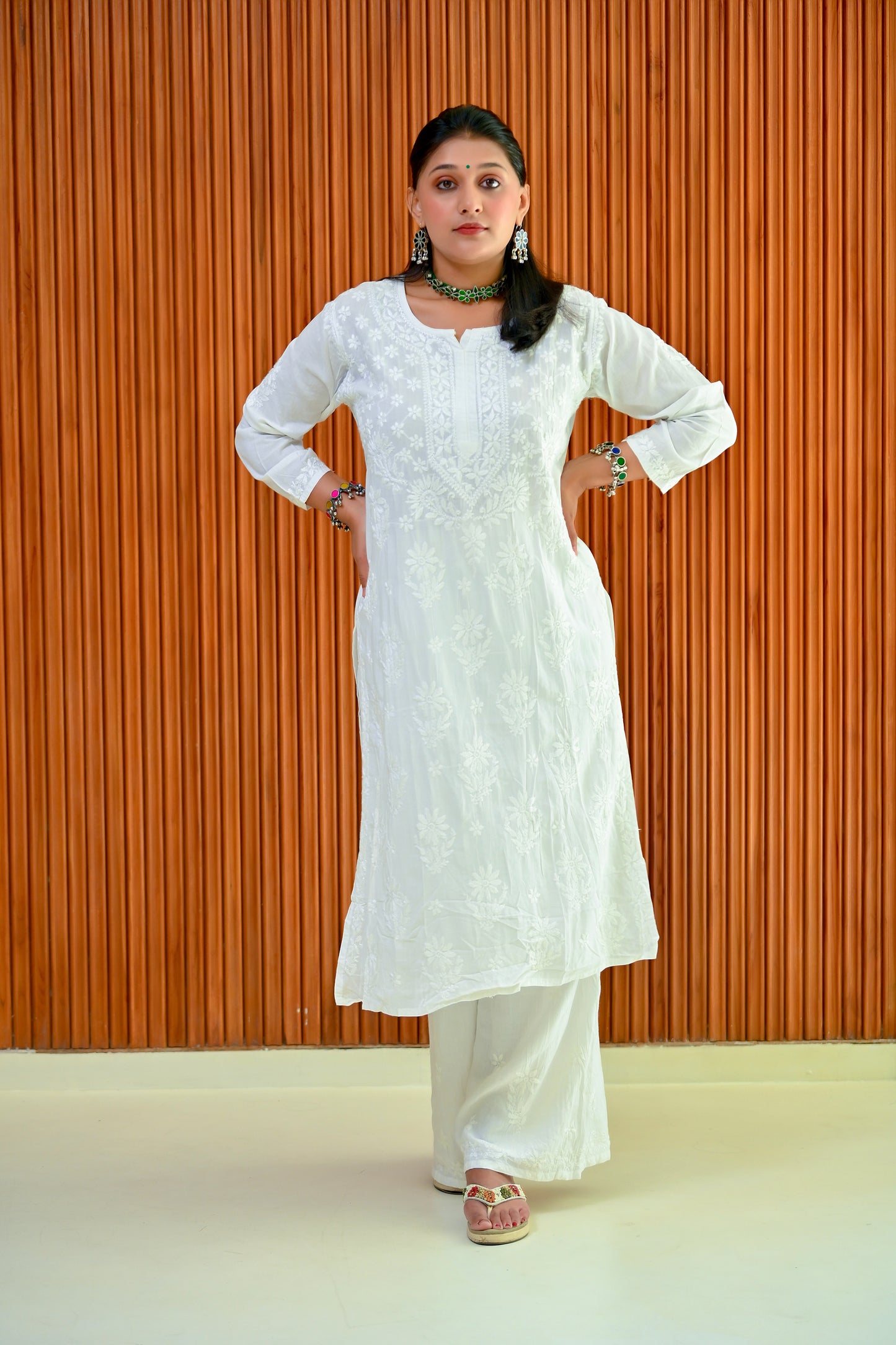 Chikankari Mul Cotton Kurta