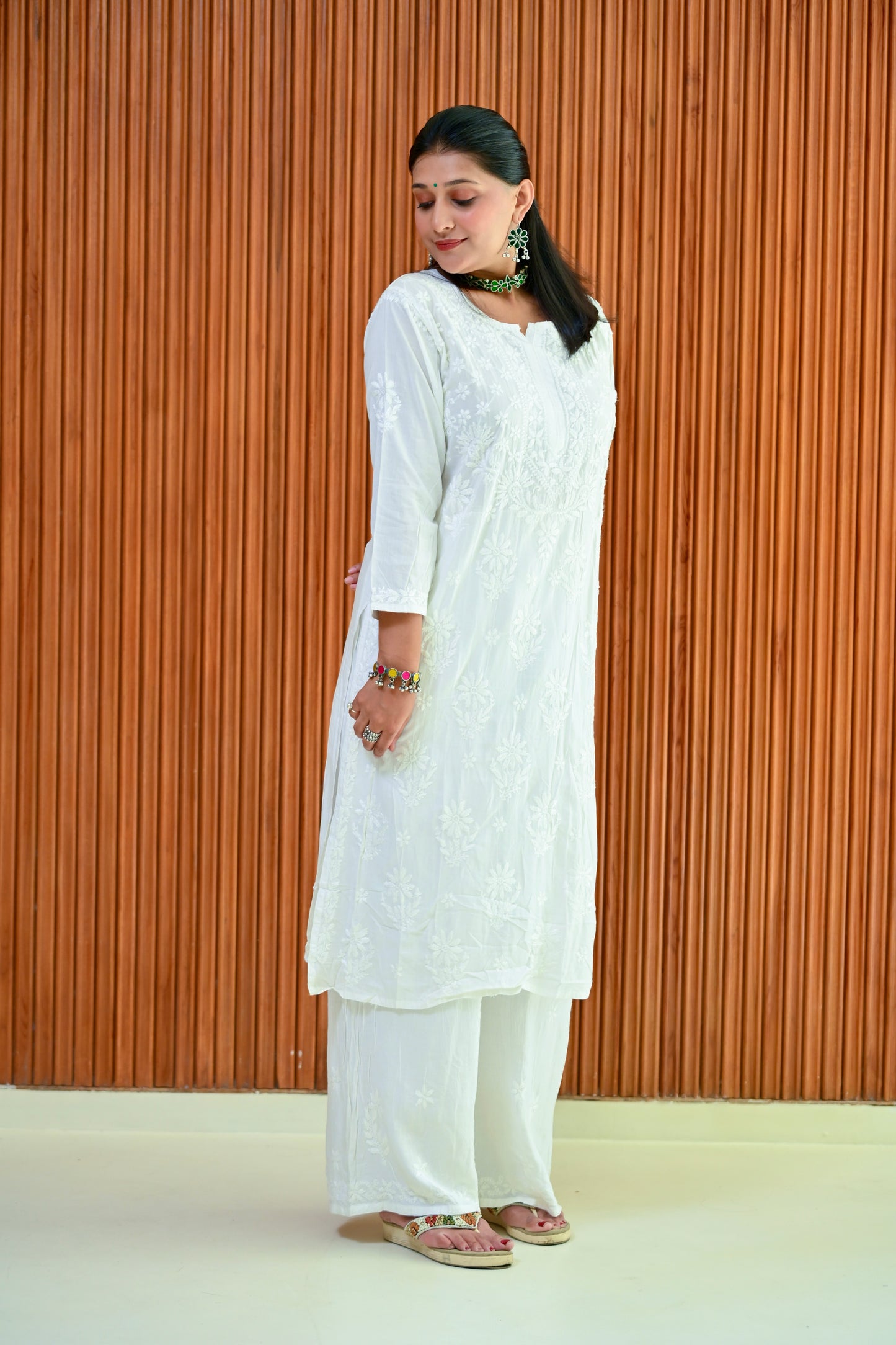 Chikankari Mul Cotton Kurta