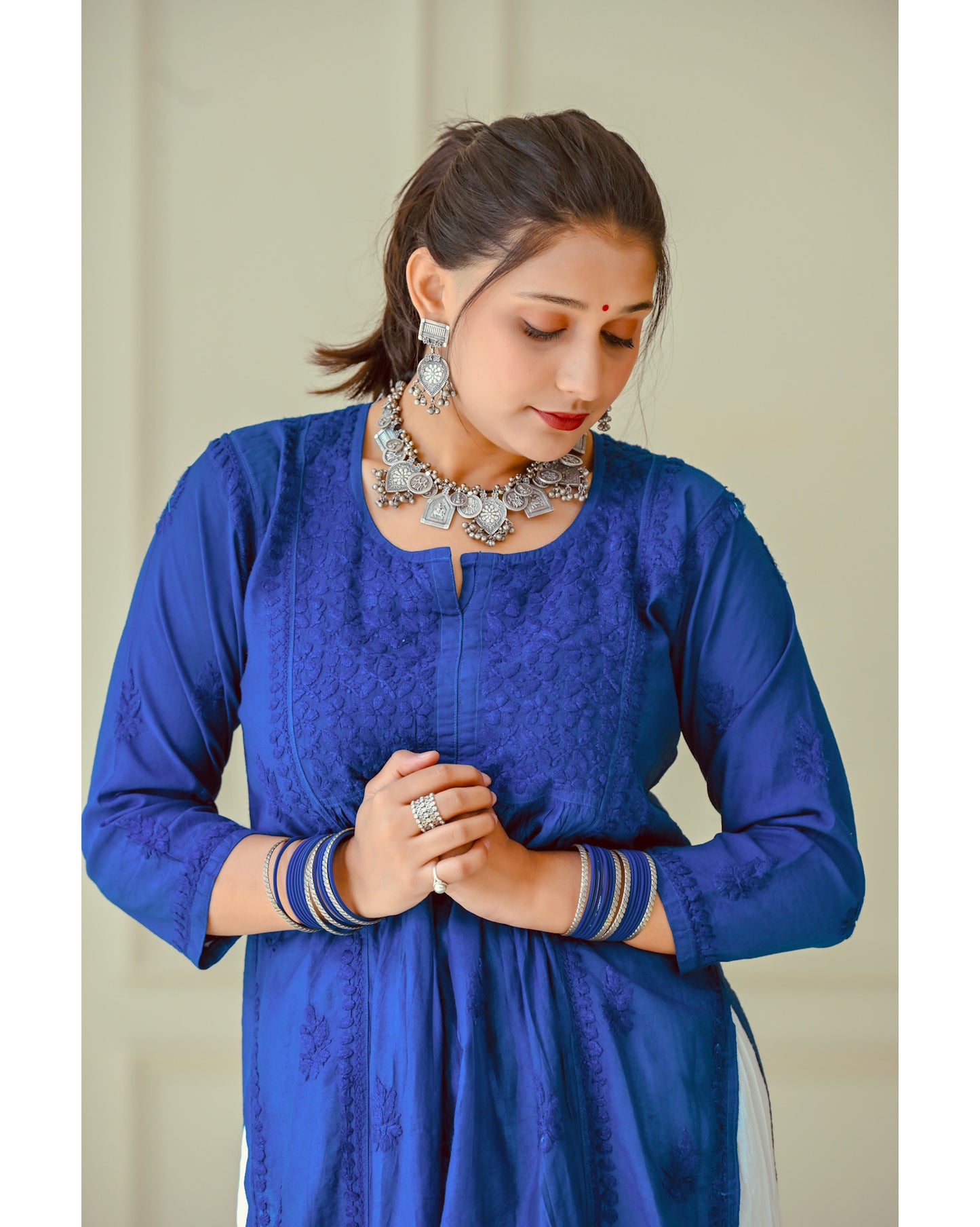 SHEETAL CHANDERI A-LINE KURTA