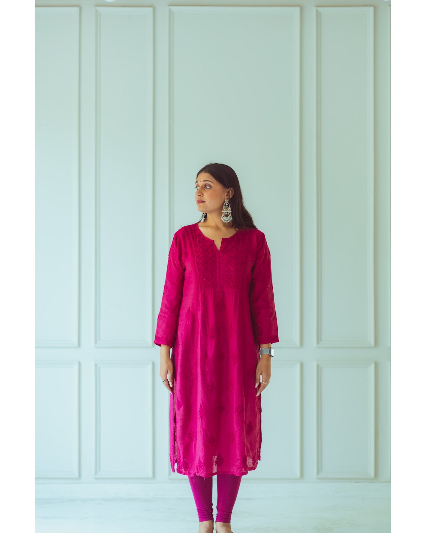 SHEETAL CHANDERI A-LINE KURTA